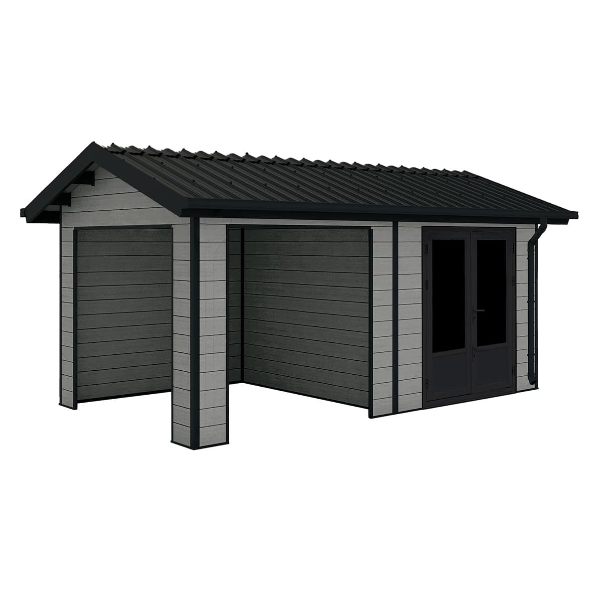Scandinavian Garden Shed with Reversible Walls - 18 x 10 ft