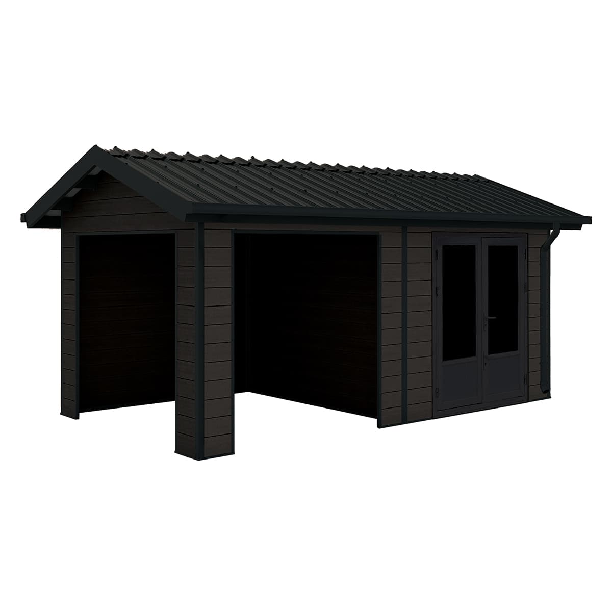 Scandinavian Garden Shed with Reversible Walls - 18 x 10 ft