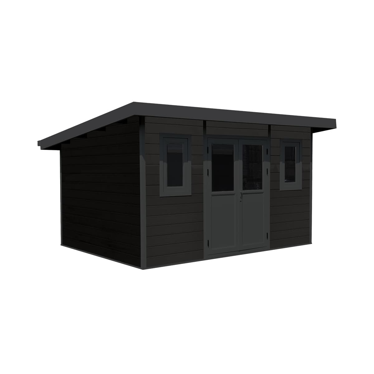 Cabanon Mistral avec murs réversibles (Gris nordique et noir)