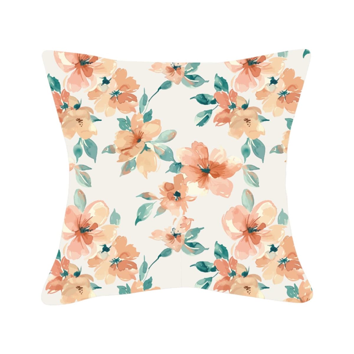 Coussin extérieur 18 x 18 po - Fleurs melon
