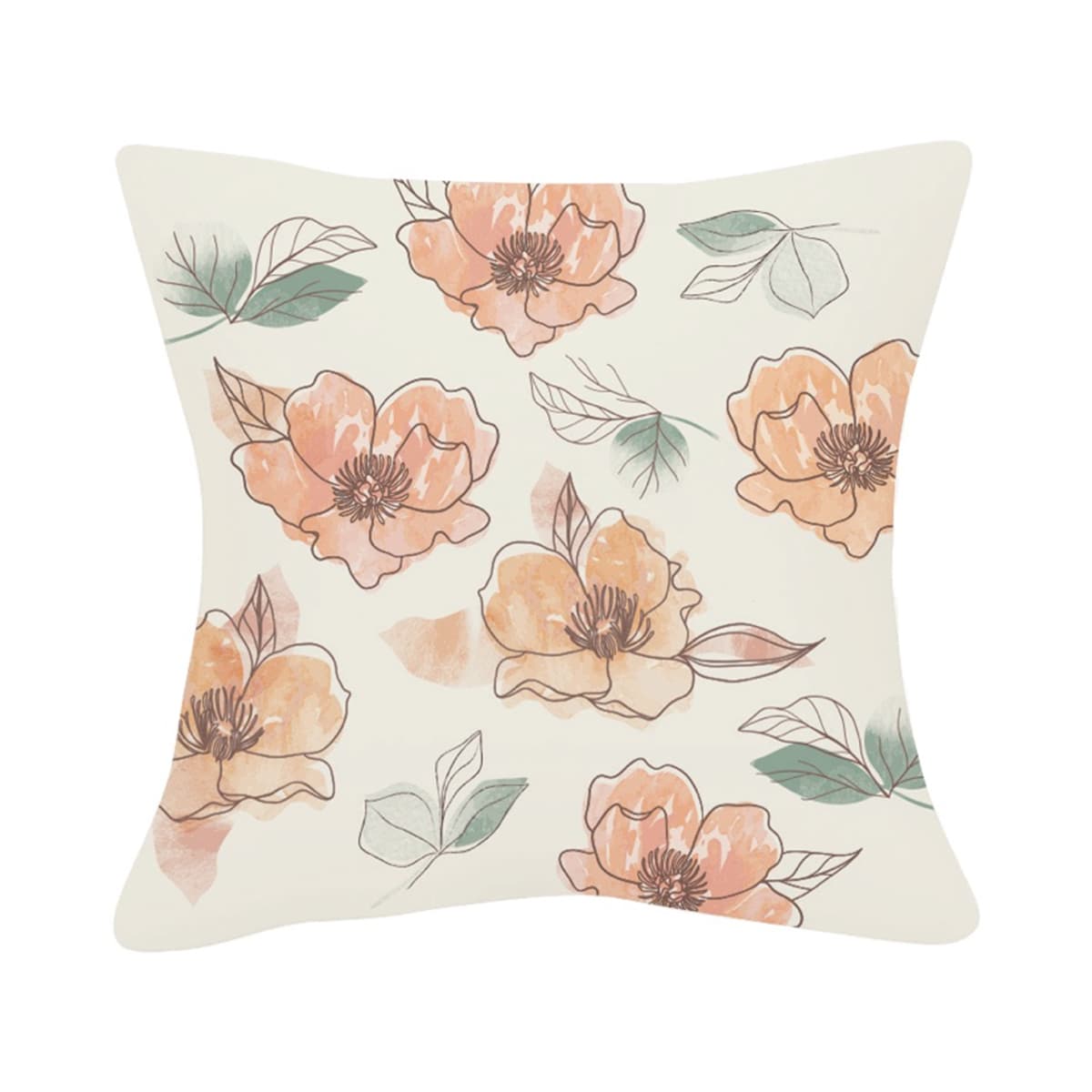 Coussin extérieur 18 x 18 po - Rayures botaniques