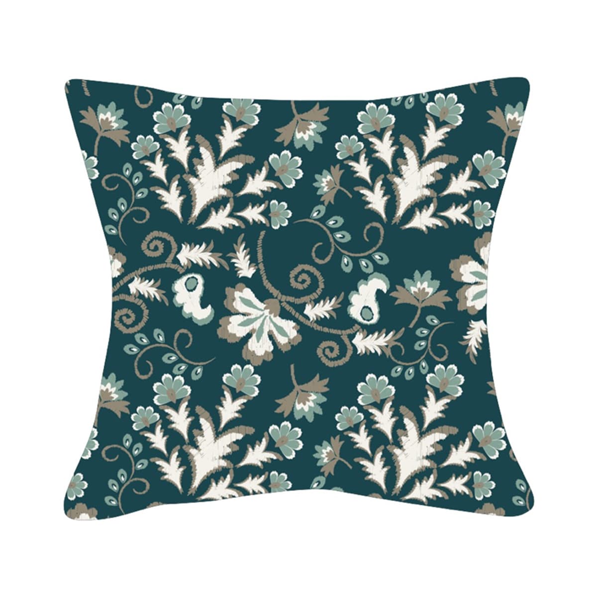 Coussin extérieur 18 x 18 po - Paisley sarcelle