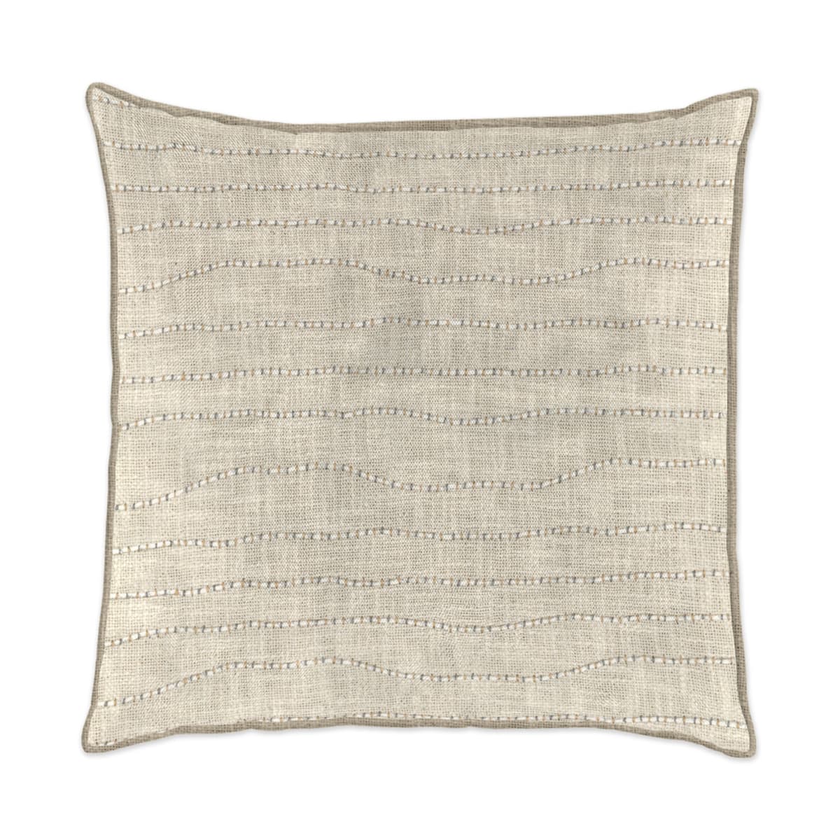 Coussin extérieur 18 x 18 po - Lignes horizontales brisées