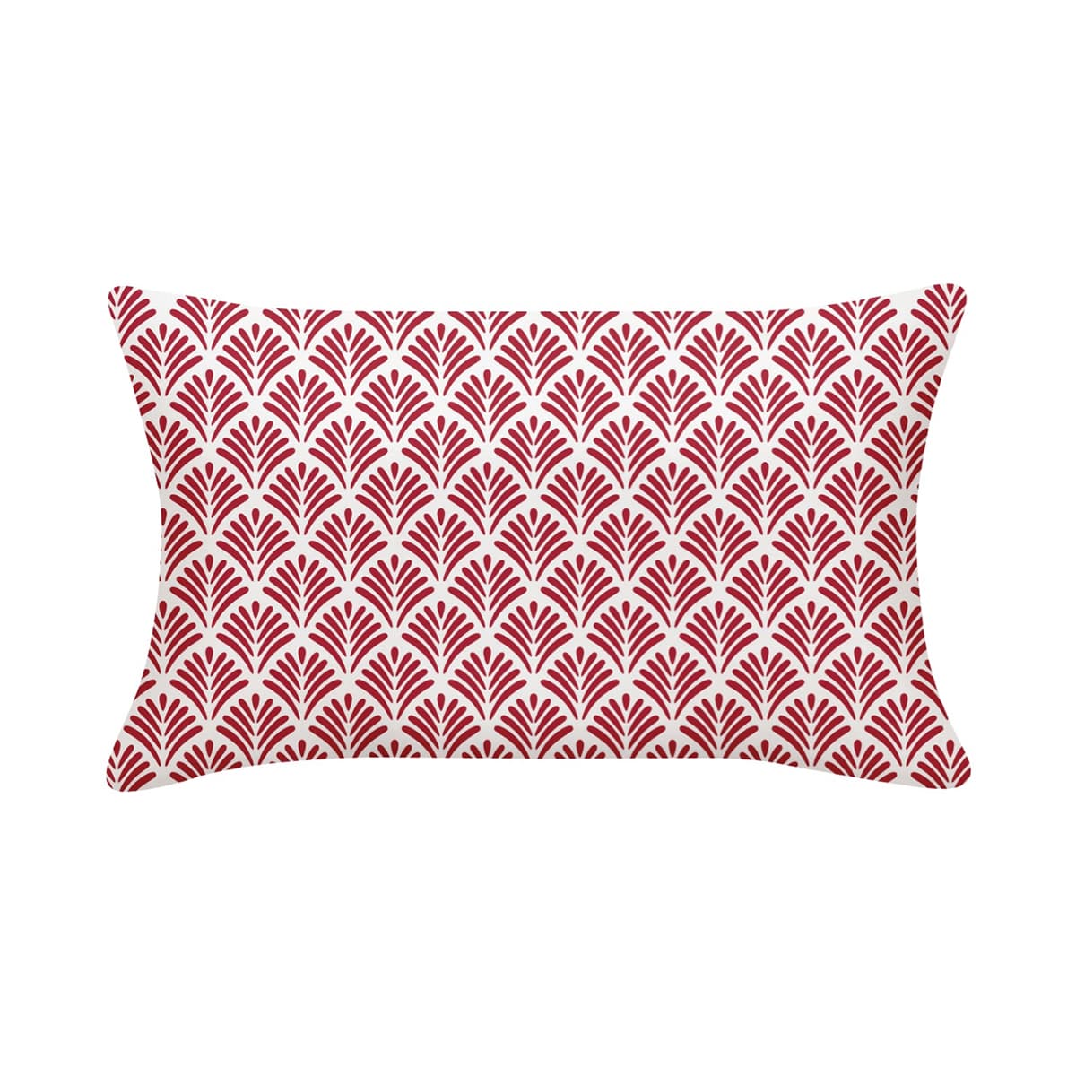 Outdoor Cushion 14 x 26 in. - Red Geometric