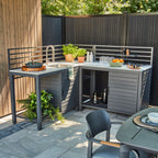Outdoor Kitchen Module in Aluminum without Sink