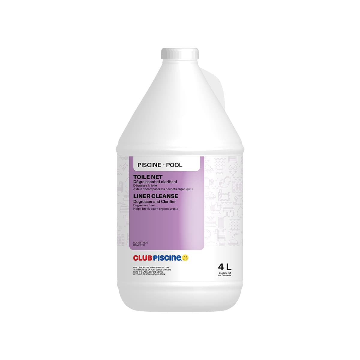 Toile Net: Degreaser and Clarifier for Liners - 4 L