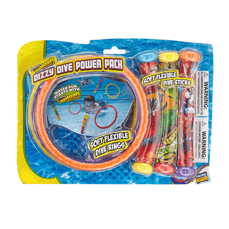 Jeu de plongée Splash dizzy (3 anneaux et bâtons)