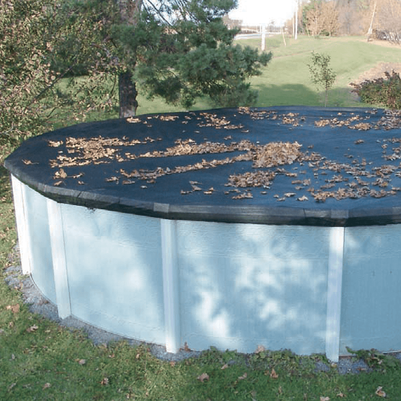Ensemble couverture hivernale et élastiques pour piscine ovale - 16 x 32 pi