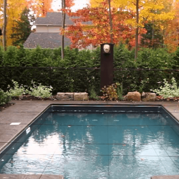 Ensemble couverture hivernale et élastiques pour piscine creusée rectangle - 14 x 28 pi