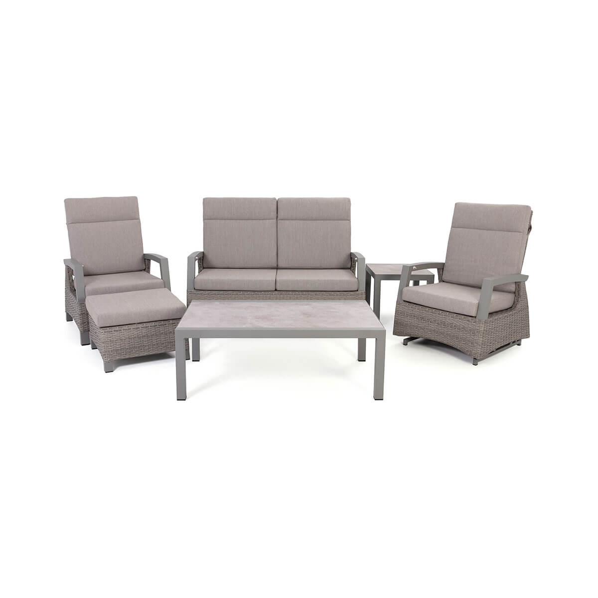 Prato Outdoor Recliner Club Loveseat