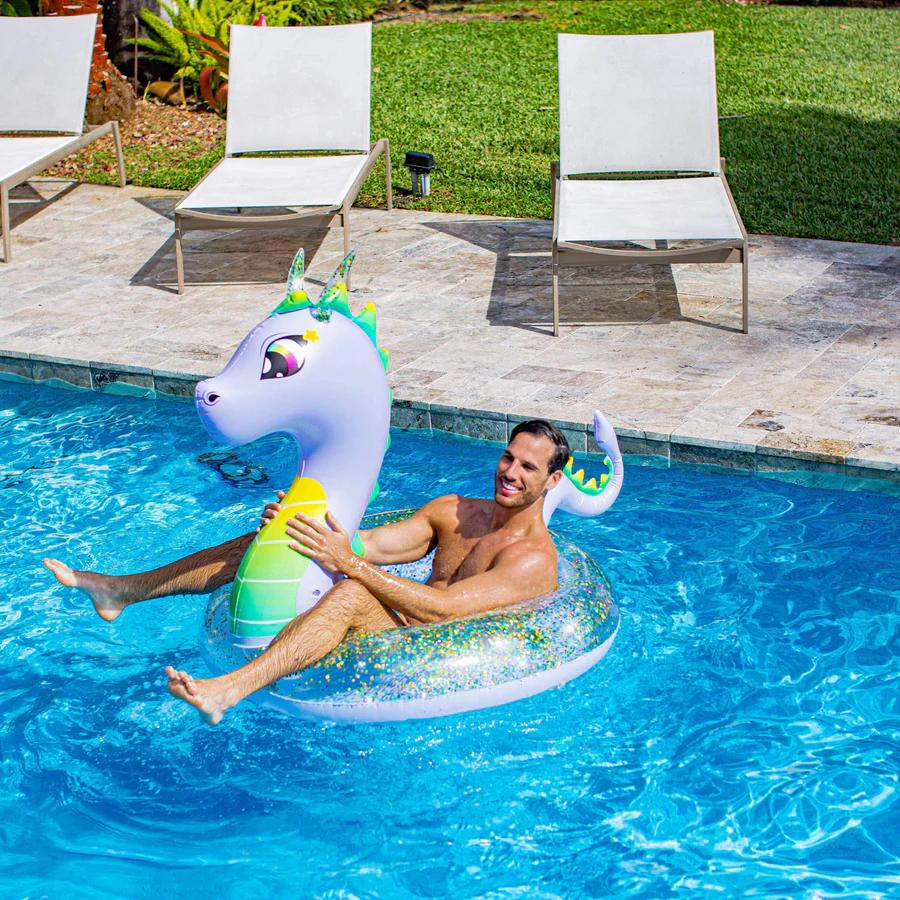 Glitter Dragon Inflatable Pool Ring