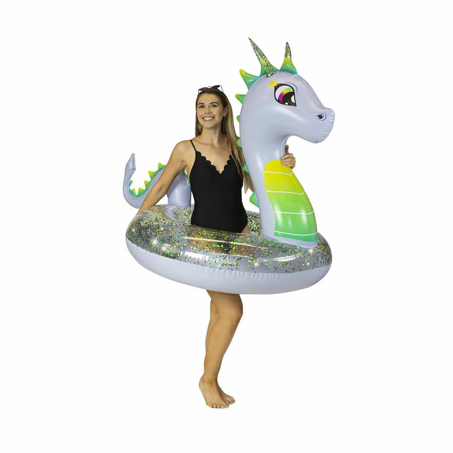 Glitter Dragon Inflatable Pool Ring