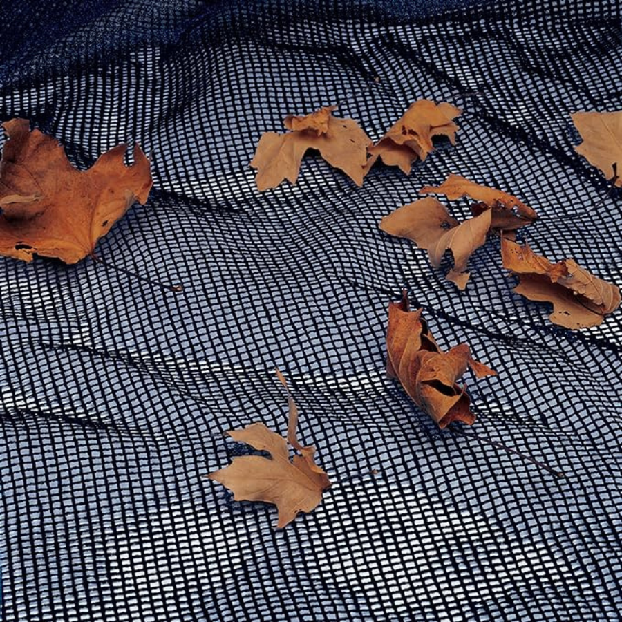 Filet à feuilles avec ourlé pour piscine ronde