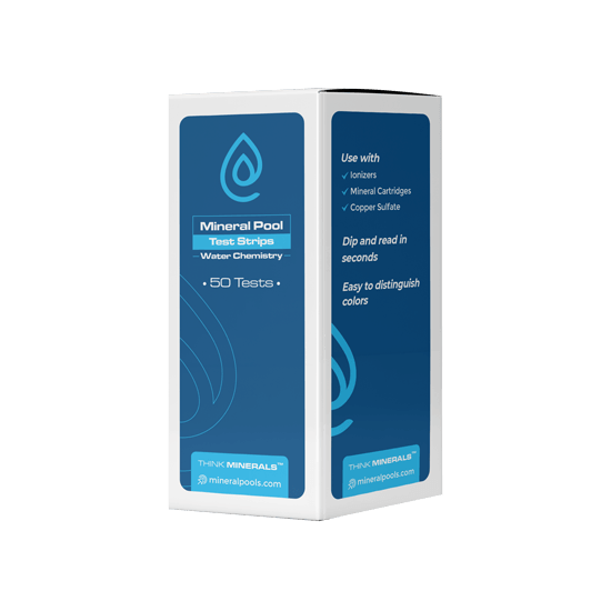 Languettes d'analyse pour l'eau de piscine minérale (lot de 50)