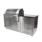 Module de cuisine extérieure pour BBQ avec porte et tiroirs
