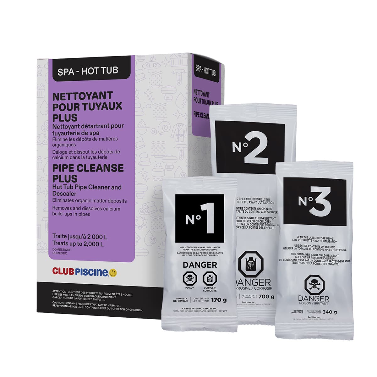 Nettoyant plus pour tuyaux de spa