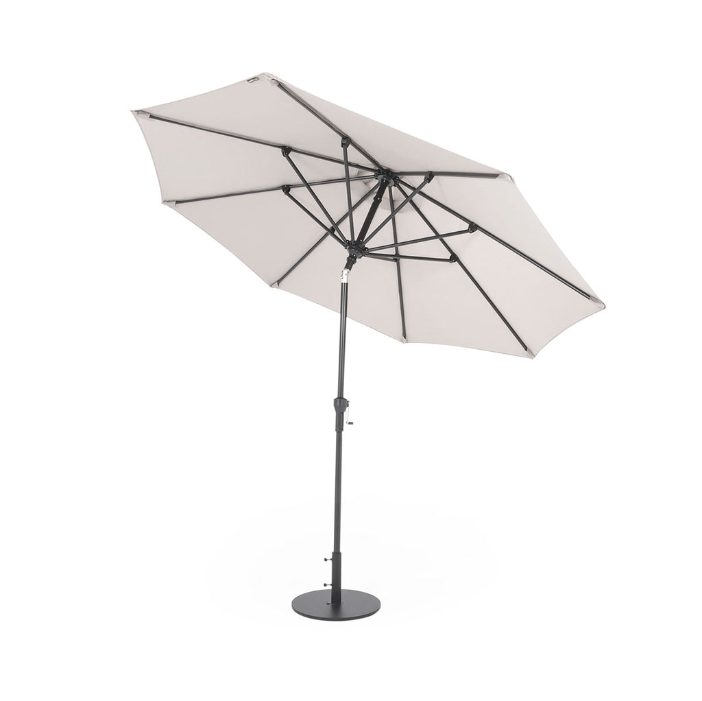 Parasol de marché Deluxe avec mât noir mat - 9 pi (2,7 m)