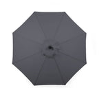Parasol de marché Deluxe avec mât noir mat - 9 pi (2,7 m)