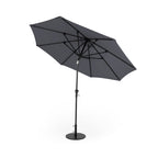Parasol de marché Deluxe avec mât noir mat - 9 pi (2,7 m)