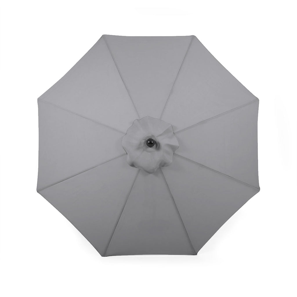 Parasol de marché Deluxe avec mât noir mat - 9 pi (2,7 m)
