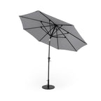 Parasol de marché Deluxe avec mât noir mat - 9 pi (2,7 m)