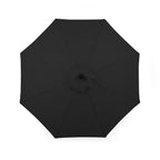 Parasol de marché Deluxe avec mât noir mat - 9 pi (2,7 m)