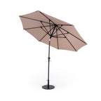 Parasol de marché Deluxe avec mât noir mat - 9 pi (2,7 m)