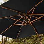Deluxe Hanging Umbrella with Wood Finish - 10 ft. (3 m)