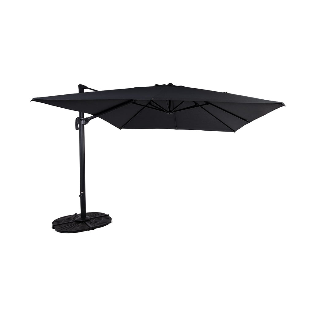 Parasol suspendu Deluxe (finition noir mat) - 10 pi (3 m)