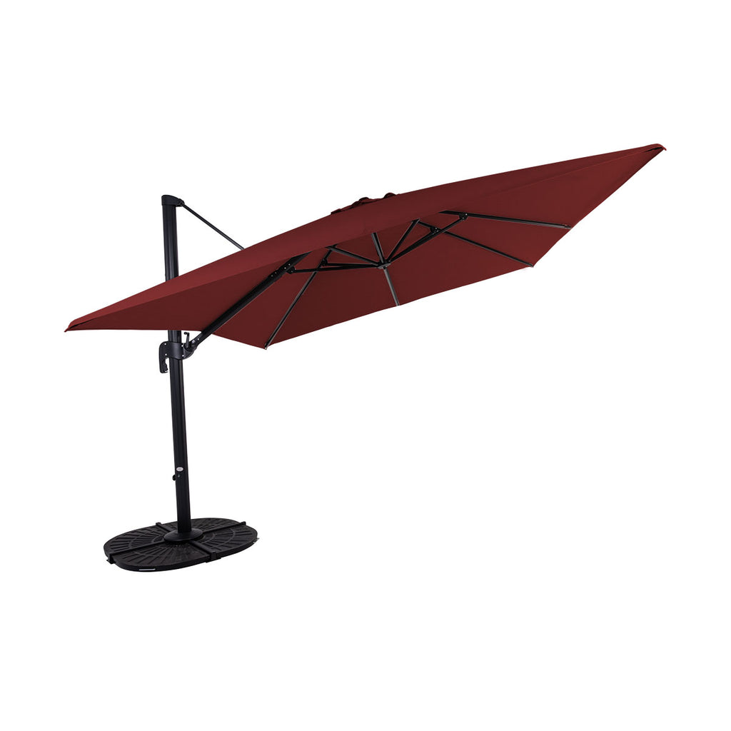Parasol suspendu Deluxe (finition noir mat) - 10 pi (3 m)