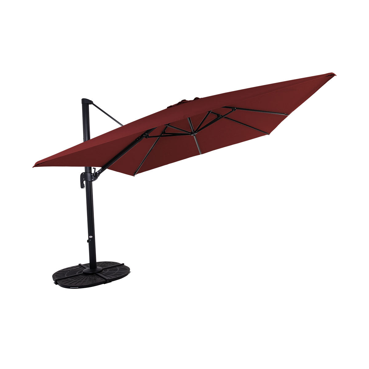 Parasol suspendu Deluxe (finition noir mat) - 10 pi (3 m)