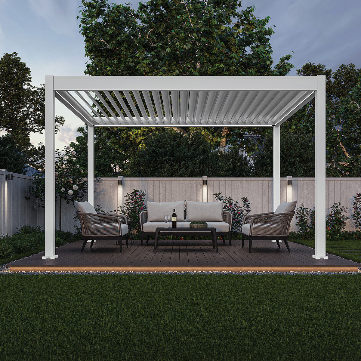 Pergola Ombrella I-Plus motorisée avec Led - 10 x 13 pi
