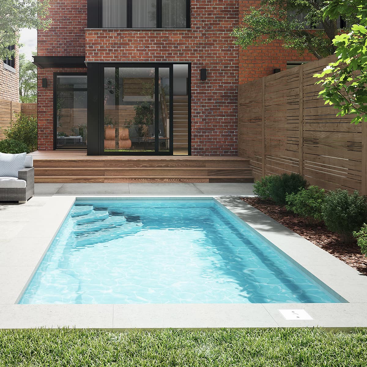 Fiberglass Pool - 10 x 20 ft.