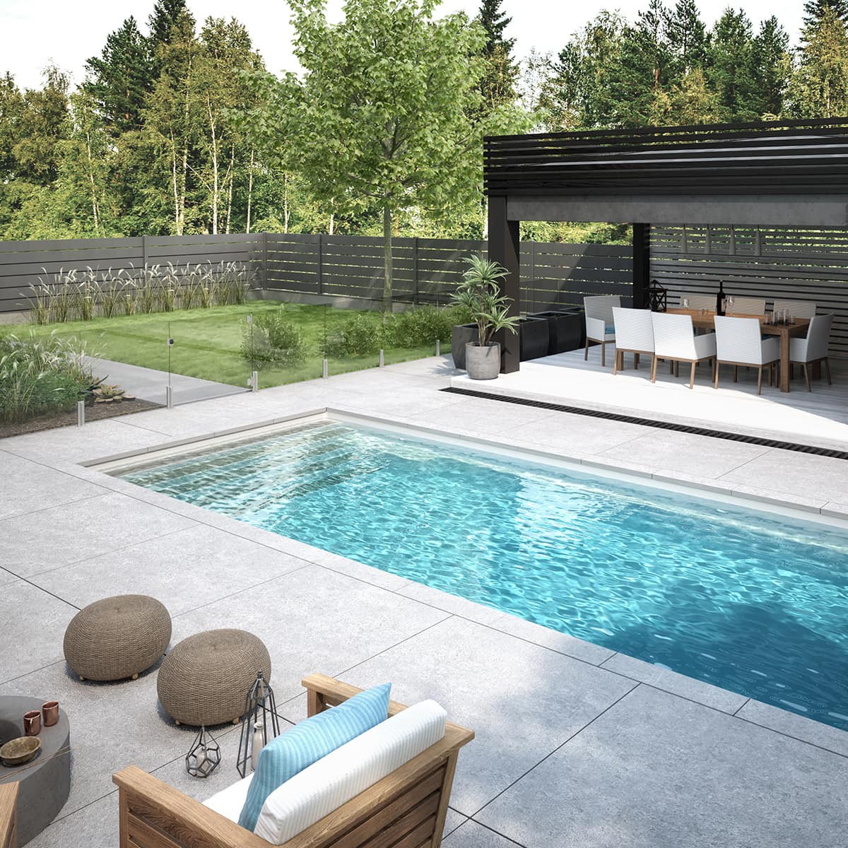 Fiberglass Pool - 11 x 25 ft.