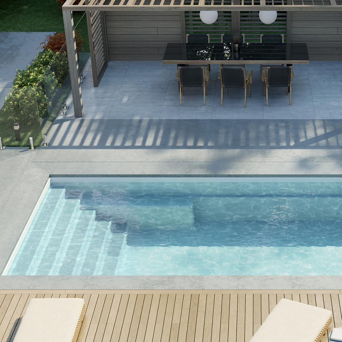 Fiberglass Pool - 12 x 20 ft.