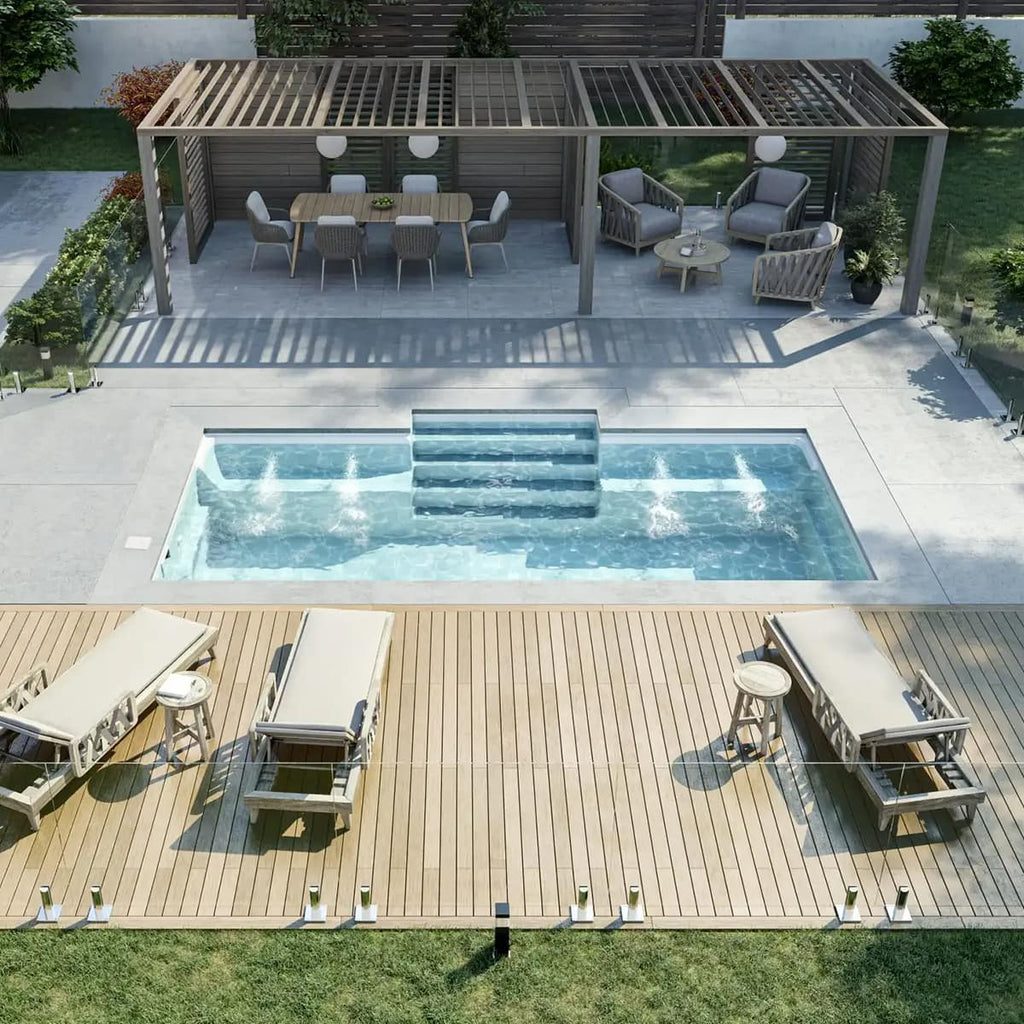 Piscine en fibre de verre - 12 x 22 pi