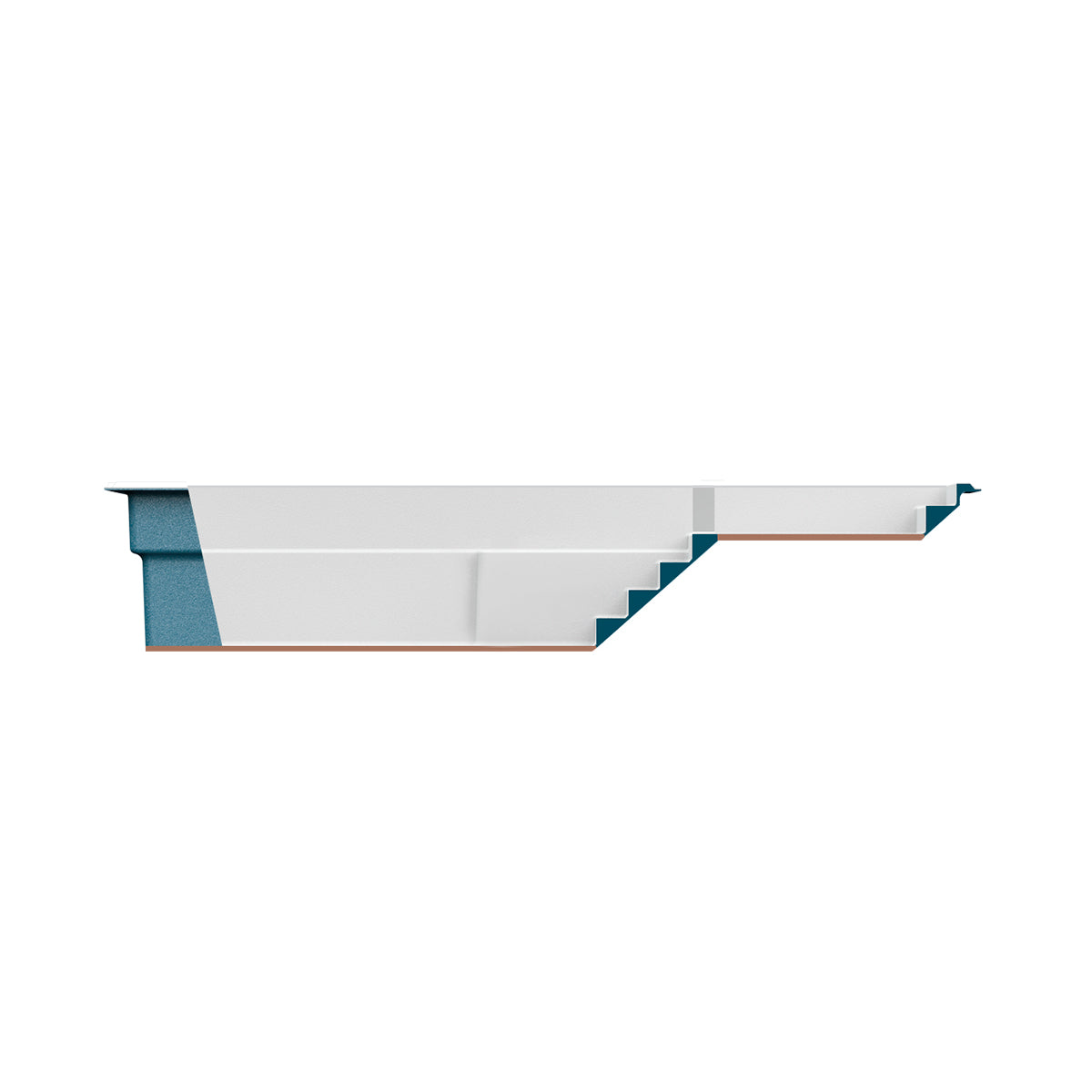 Piscine en fibre de verre avec terrasse - 12 x 26 pi