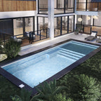 Fiberglass Pool with Sun Ledge - 12 x 30 ft.