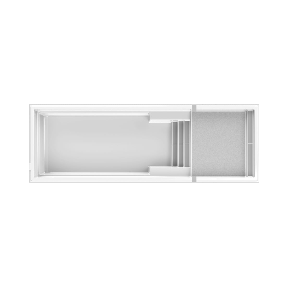 Fiberglass Pool with Sun Ledge - 12 x 37 ft.