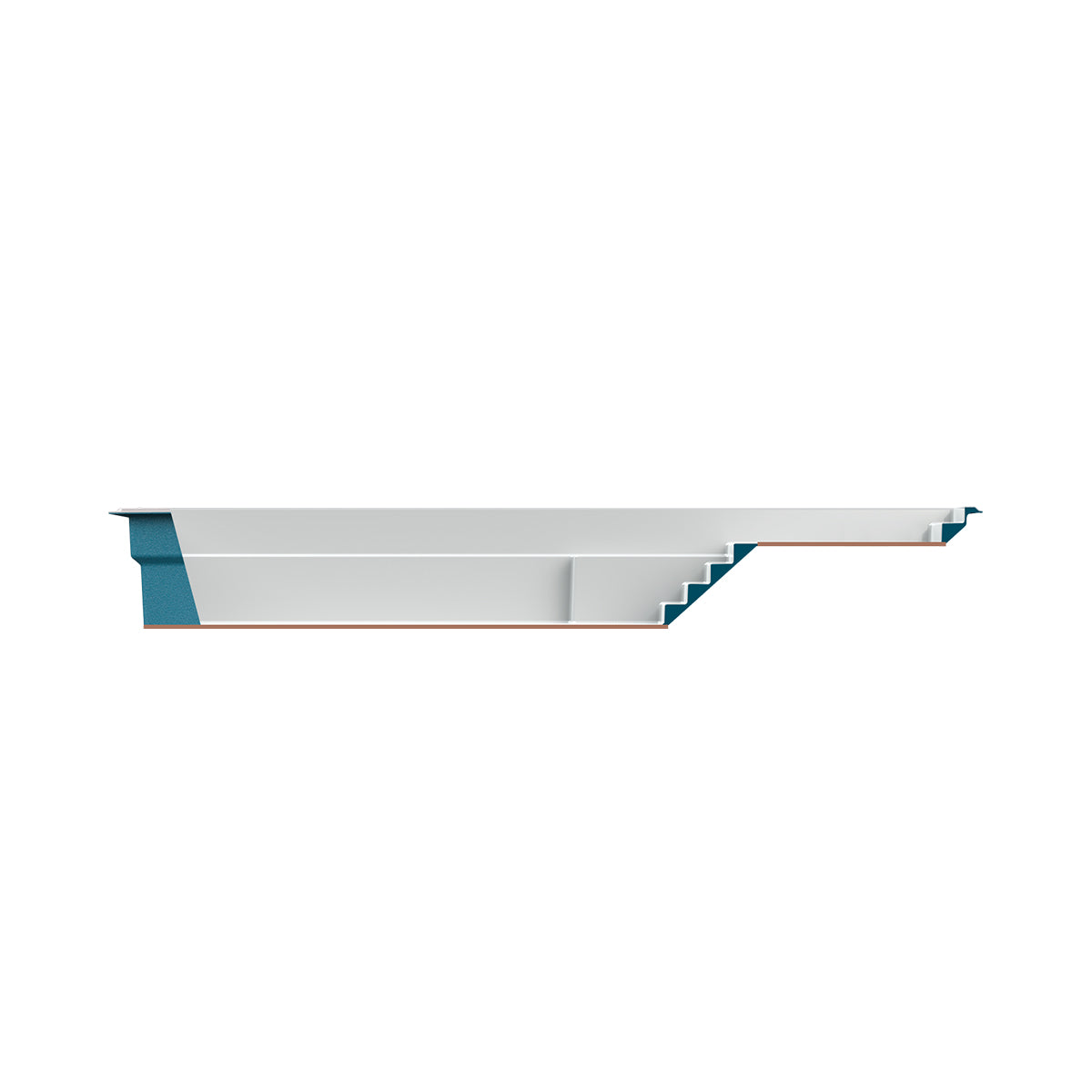 Fiberglass Pool with Sun Ledge - 12 x 37 ft.