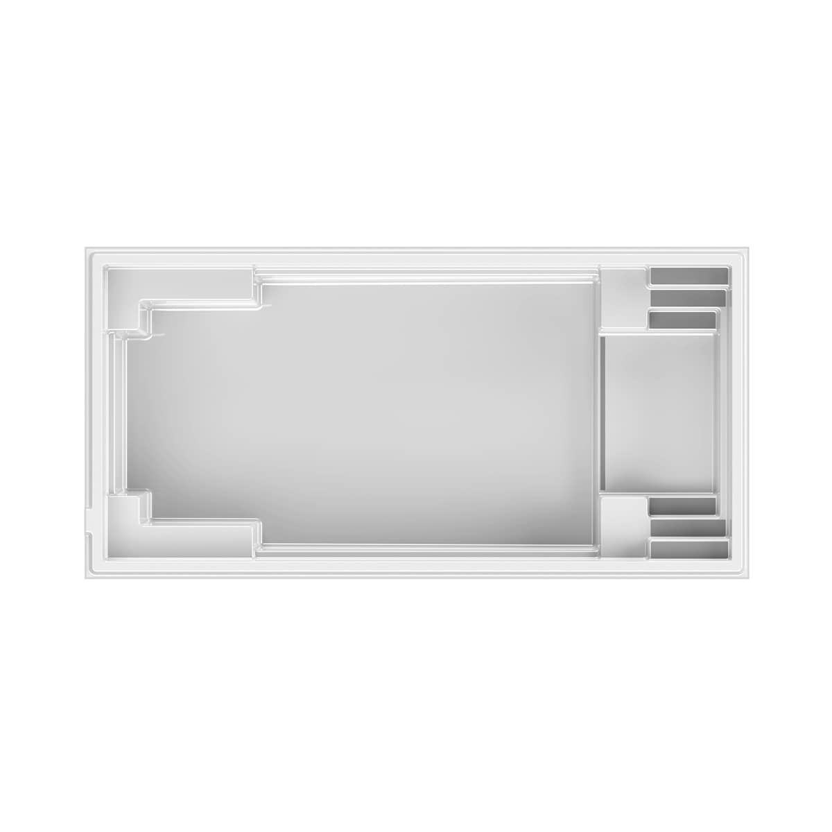 Fiberglass Pool with Slope - 14 x 28 ft.