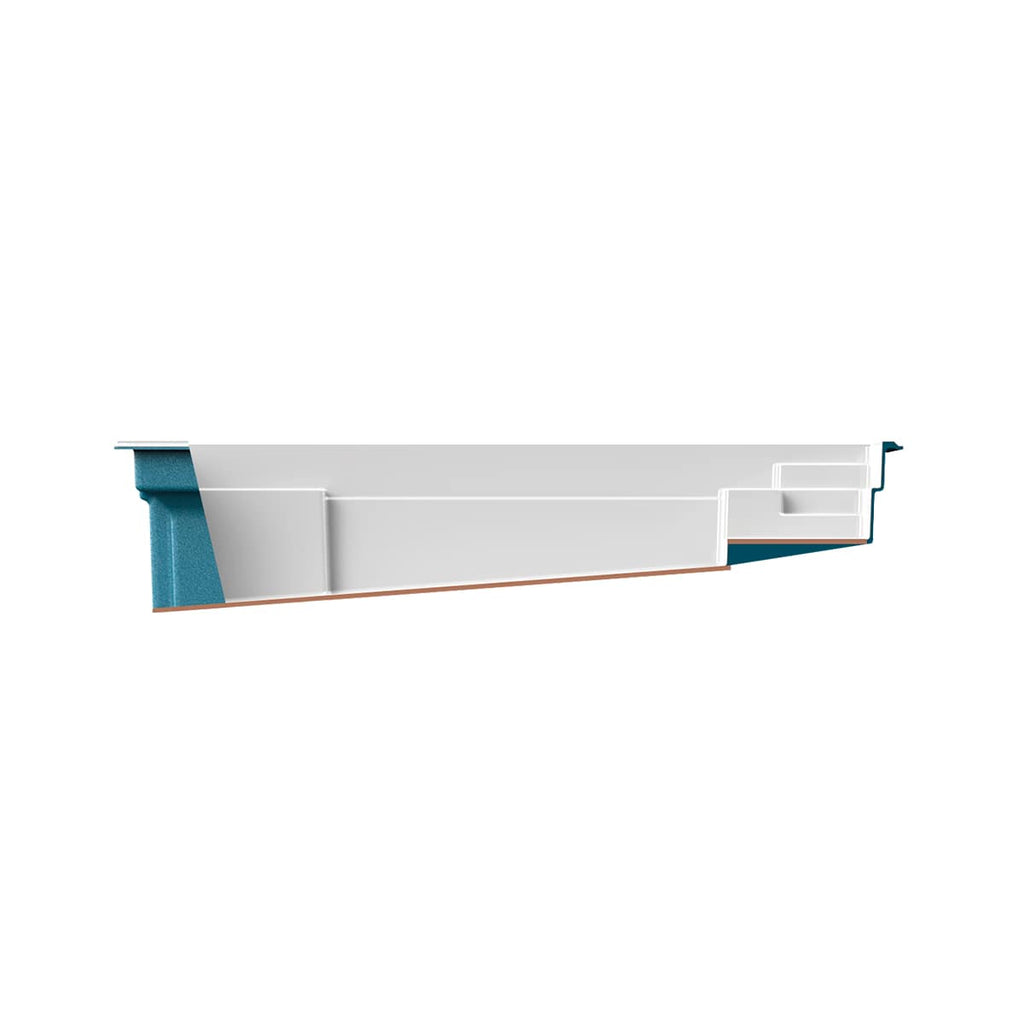 Fiberglass Pool with Slope - 14 x 28 ft.