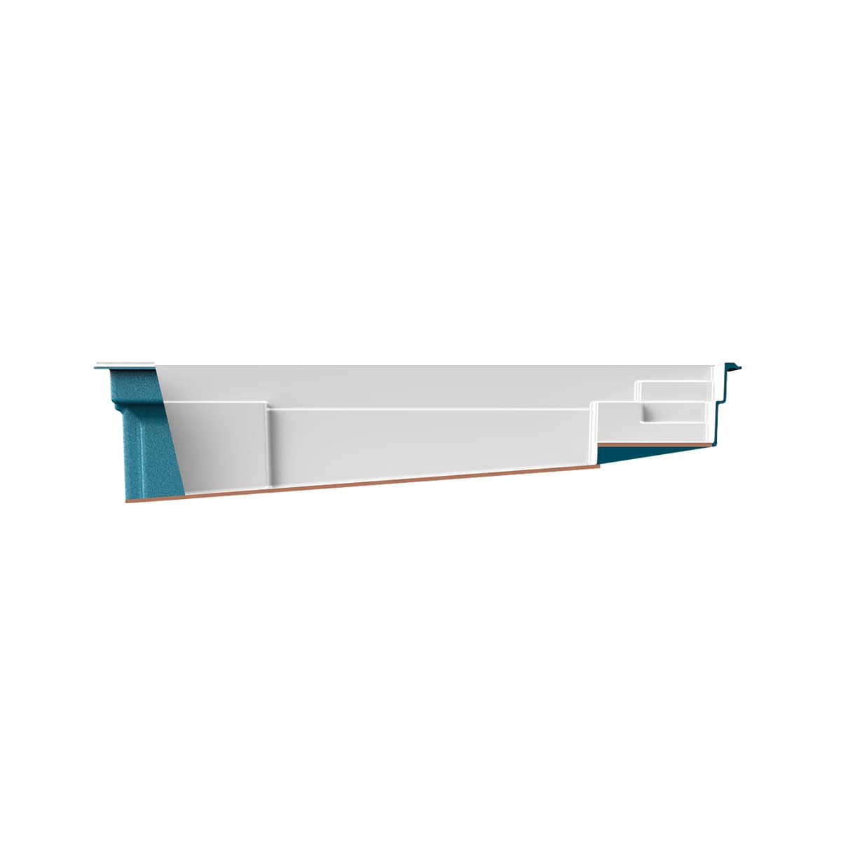 Fiberglass Pool with Slope - 14 x 28 ft.