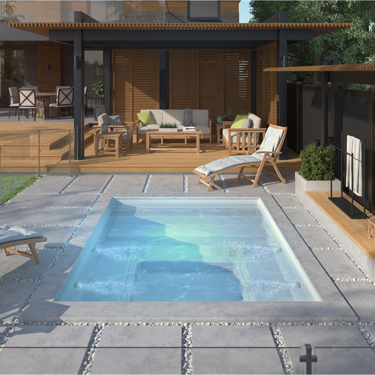 Fiberglass Pool - 8 x 10 ft.