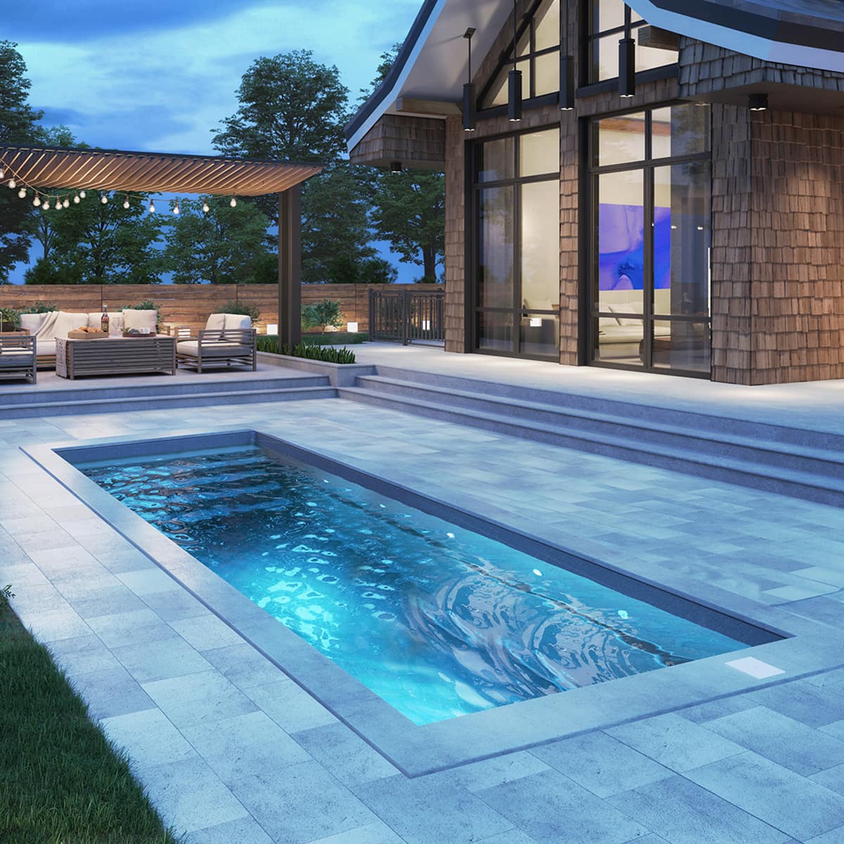 Fiberglass Pool - 9 x 24 ft.