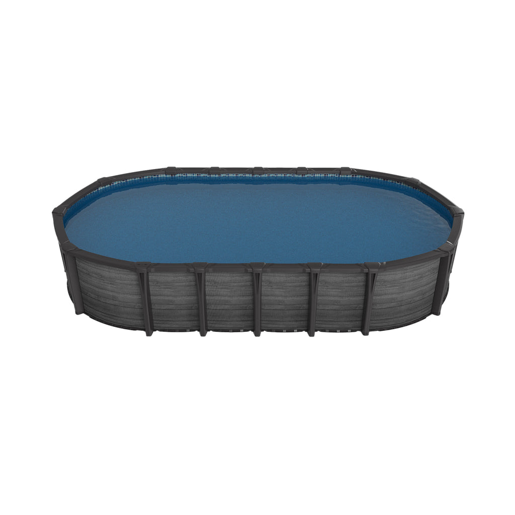Pine Concrete Above Ground Pool - Oval