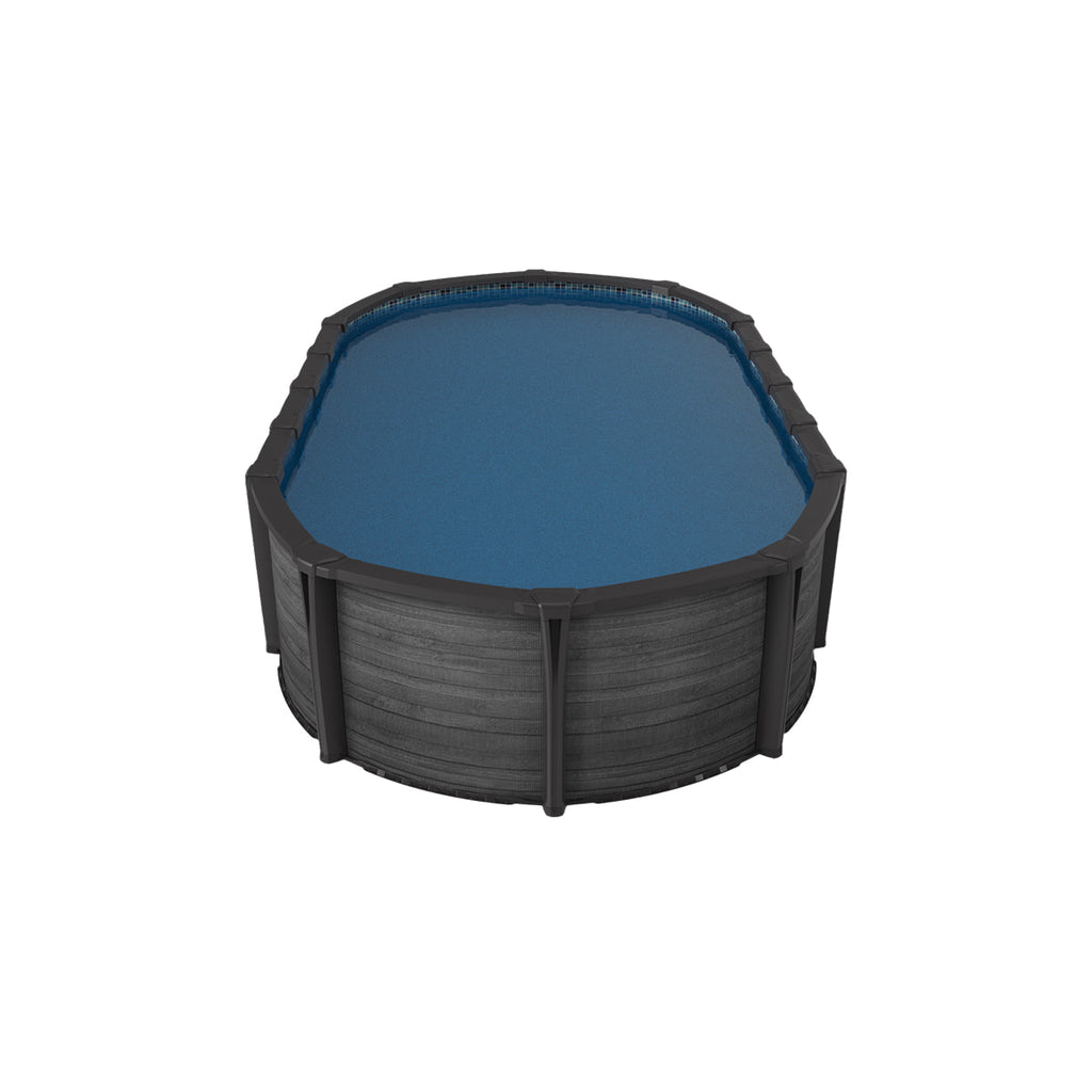 Pine Concrete Above Ground Pool - Oval