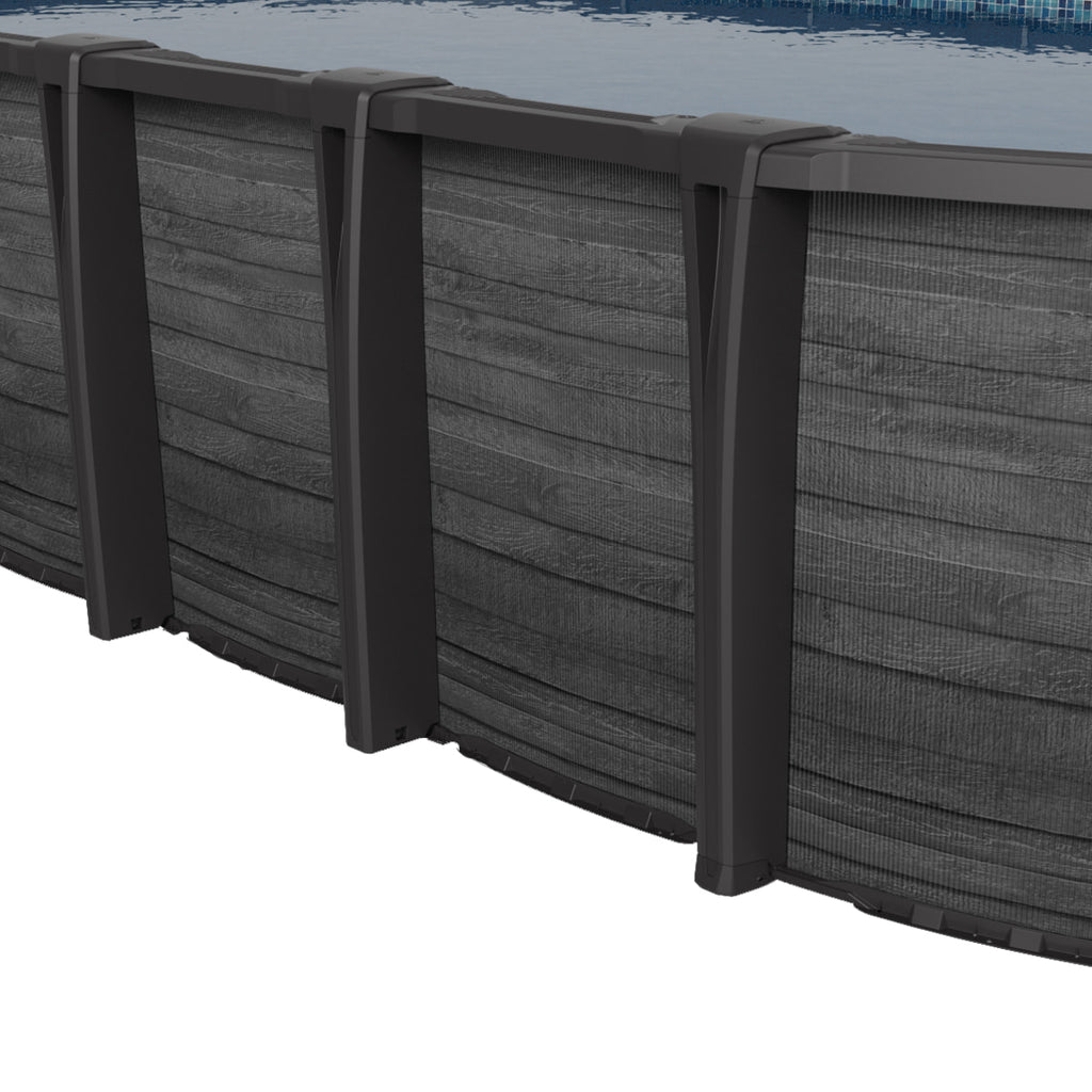 Pine Concrete Above Ground Pool - Oval