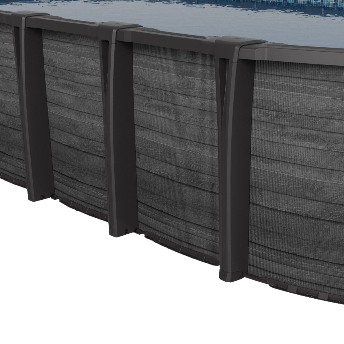 Piscine hors terre Pine Concrete - Ovale