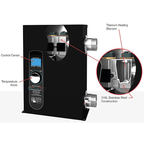 Chauffe-eau électrique numérique en titane pour piscine et spa